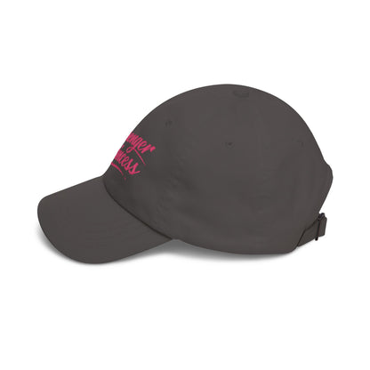 Passenger Princess Dad Cap – Embroidered White Baseball Hat with Pink Script and Crown