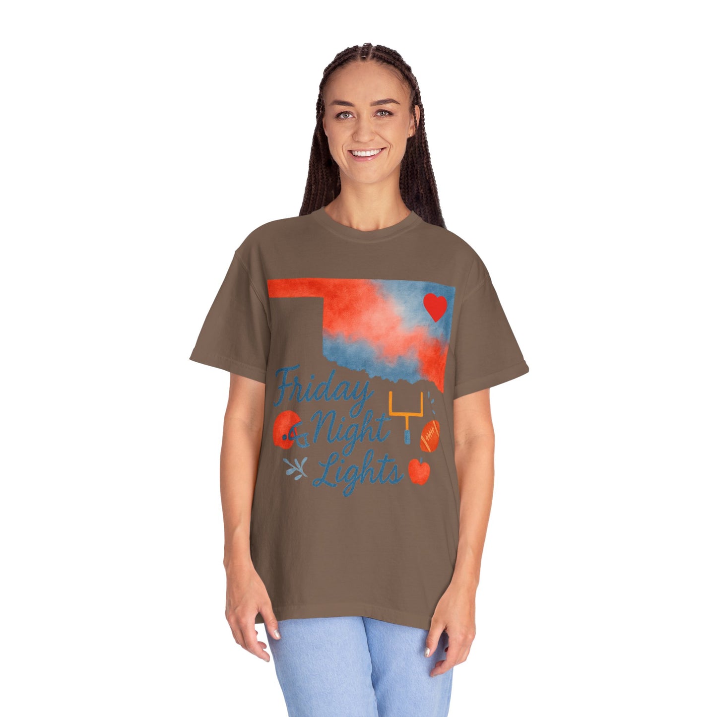 Friday Night Lights Bixby OK Watercolor Comfort Colors Tee