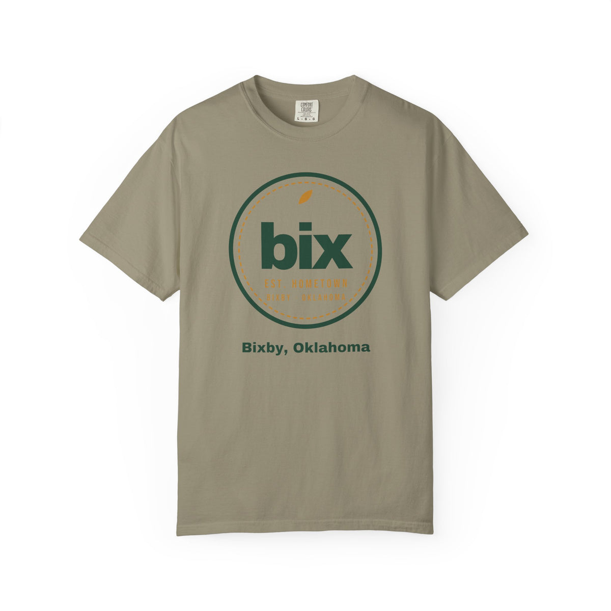 bix Stamp Bixby, Oklahoma Comfort Colors Tee