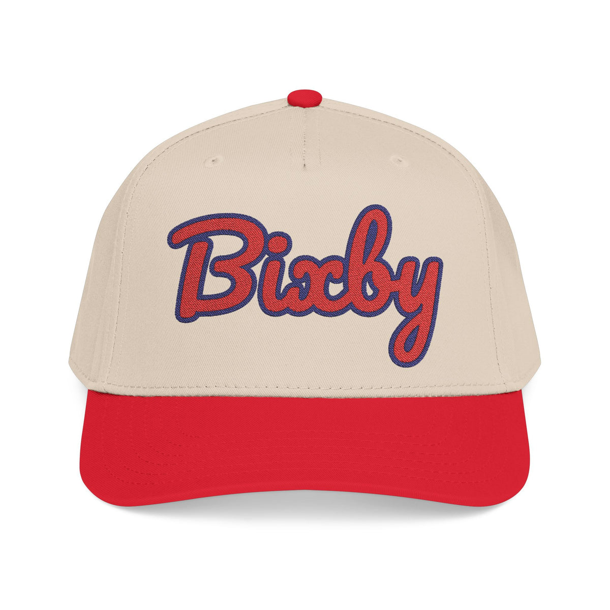 Bixby Spartans Embroidered Structured Ball Cap, Red Script Bixby