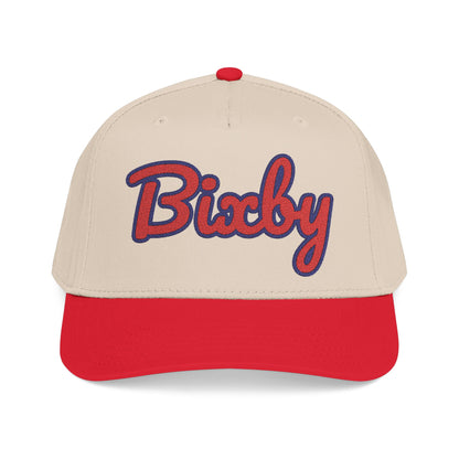 Bixby Spartans Embroidered Structured Ball Cap, Red Script Bixby