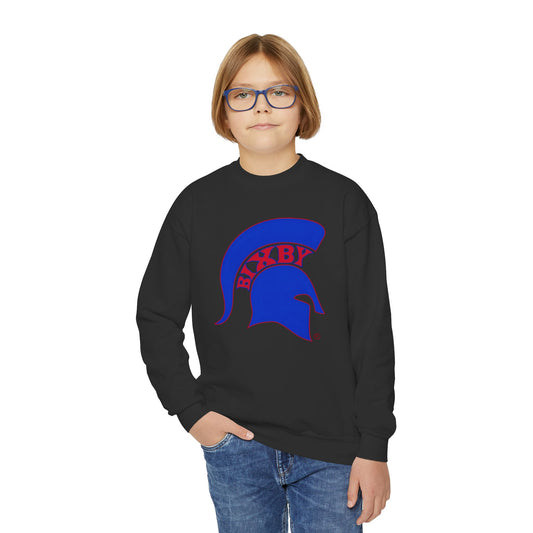 Spartan Blue Logo Youth Gildan Sweatshirt