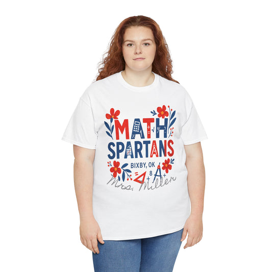 Floral Spartan Math Personalized Gildan Tee