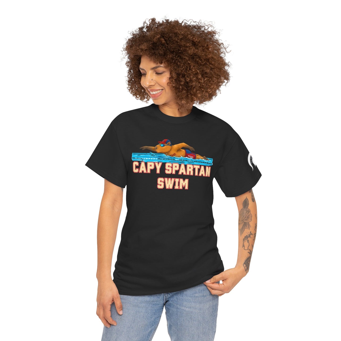 Capy Spartan Swim Gildan Tee