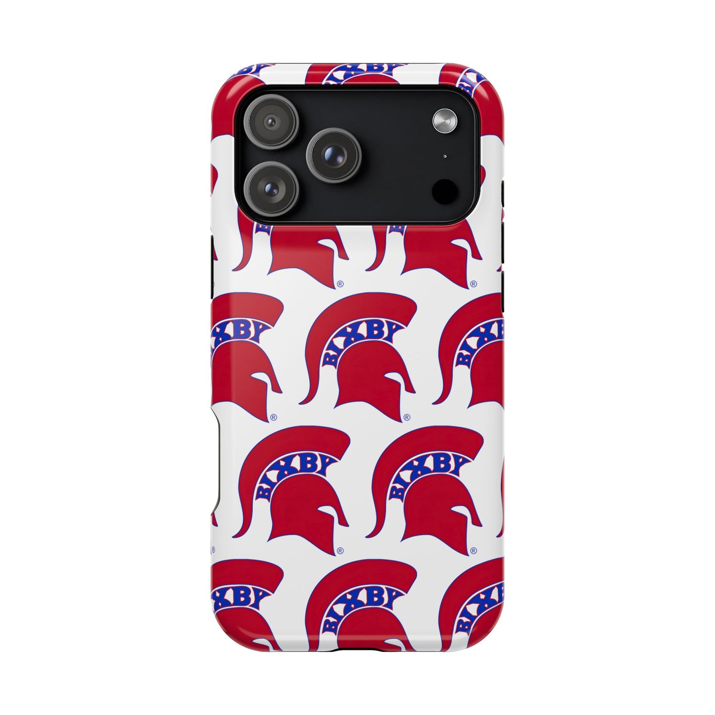 Bixby Spartan Red Logo Impact Resistant iPhone Case