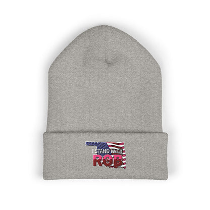 American Flag - I Stand With Rob Embroidered Beanie