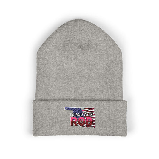 American Flag - I Stand With Rob Embroidered Beanie
