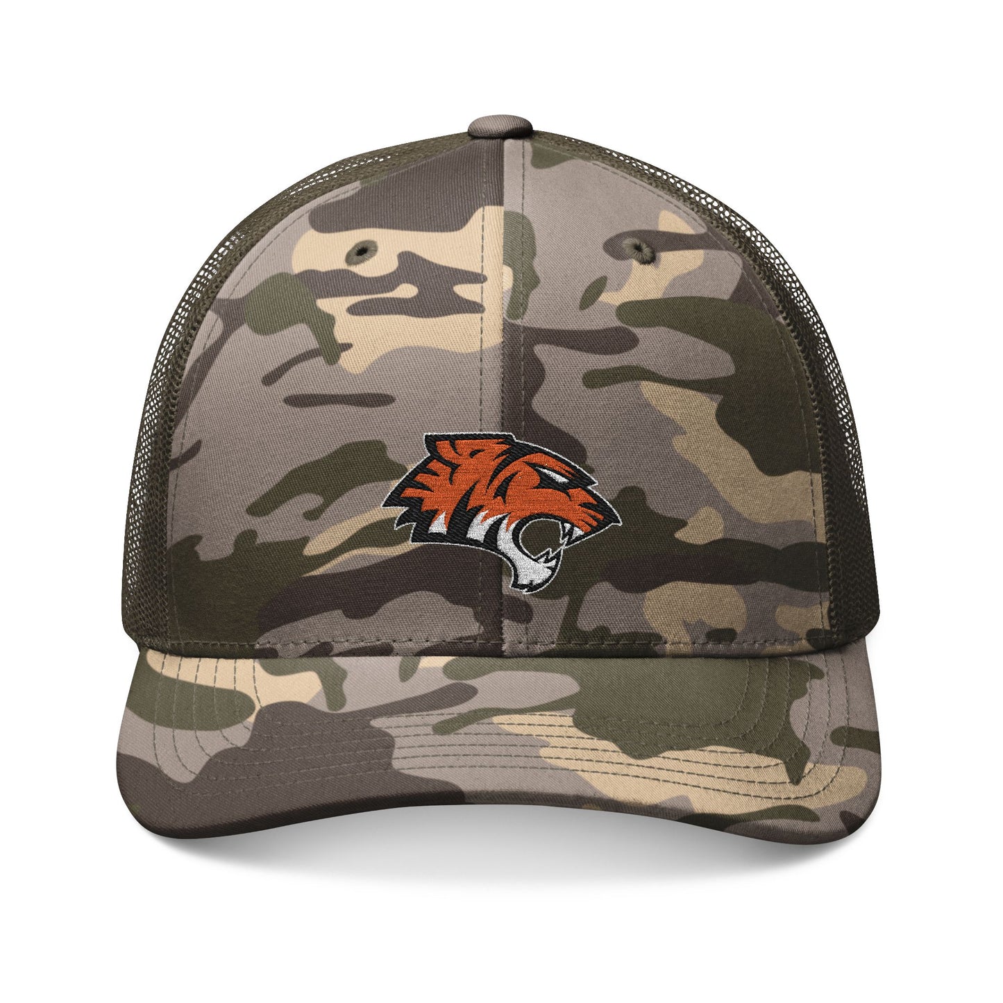 Coweta Tigers Camo Embroidered Snapback
