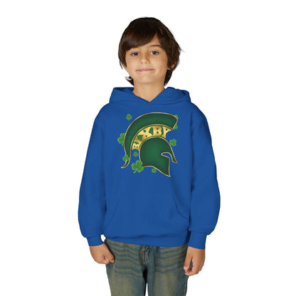 St. Patty's Good Luck Spartan Helmet Youth Hoodie