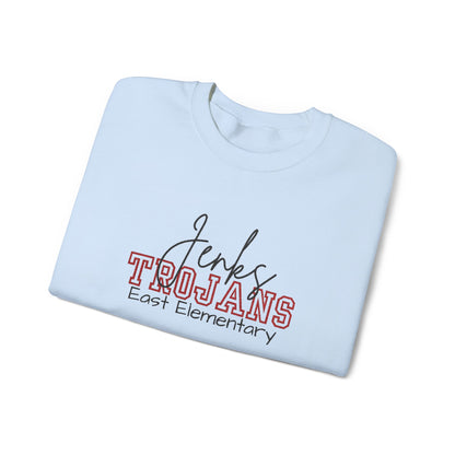 Personalized Embroidered Jenks Trojans Crewneck Sweatshirt