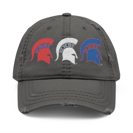 Spartan Logo Embroidered Distressed Ballcap