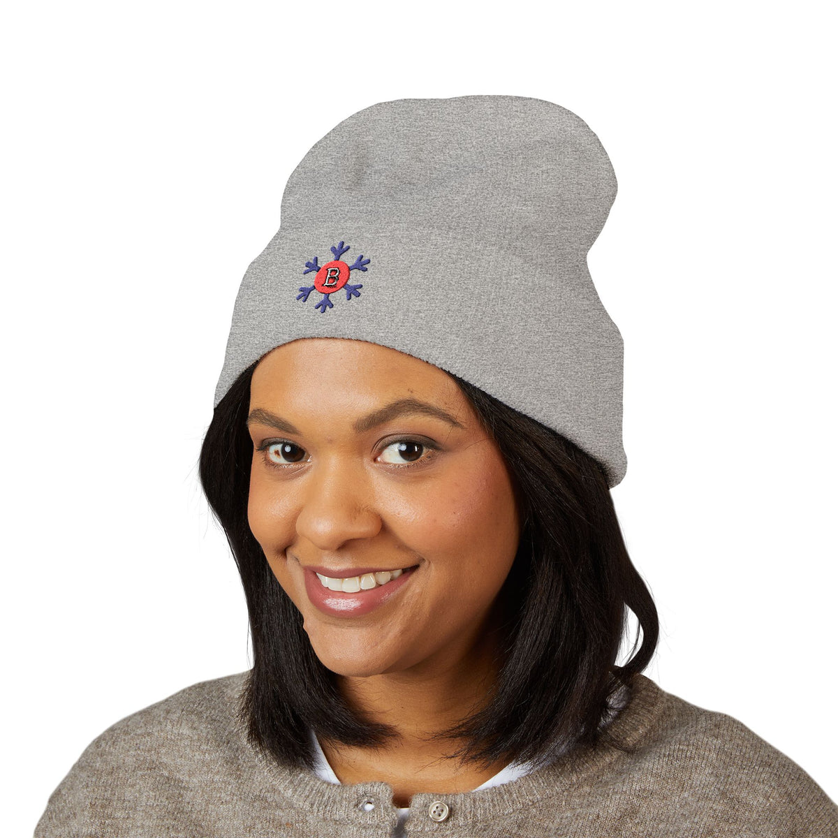 Bixby Spartans Snowflake B Embroidered Winter Beanie