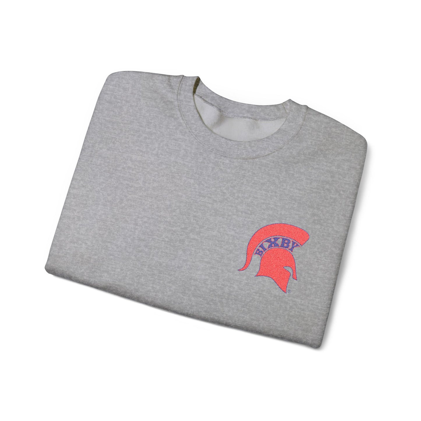 Embroidered Red Spartan Helmet Gildan Sweatshirt
