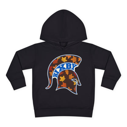 Bixby Spartans Fall Leaves Helmet Toddler Hoodie – Little Spartan Autumn Hoodie