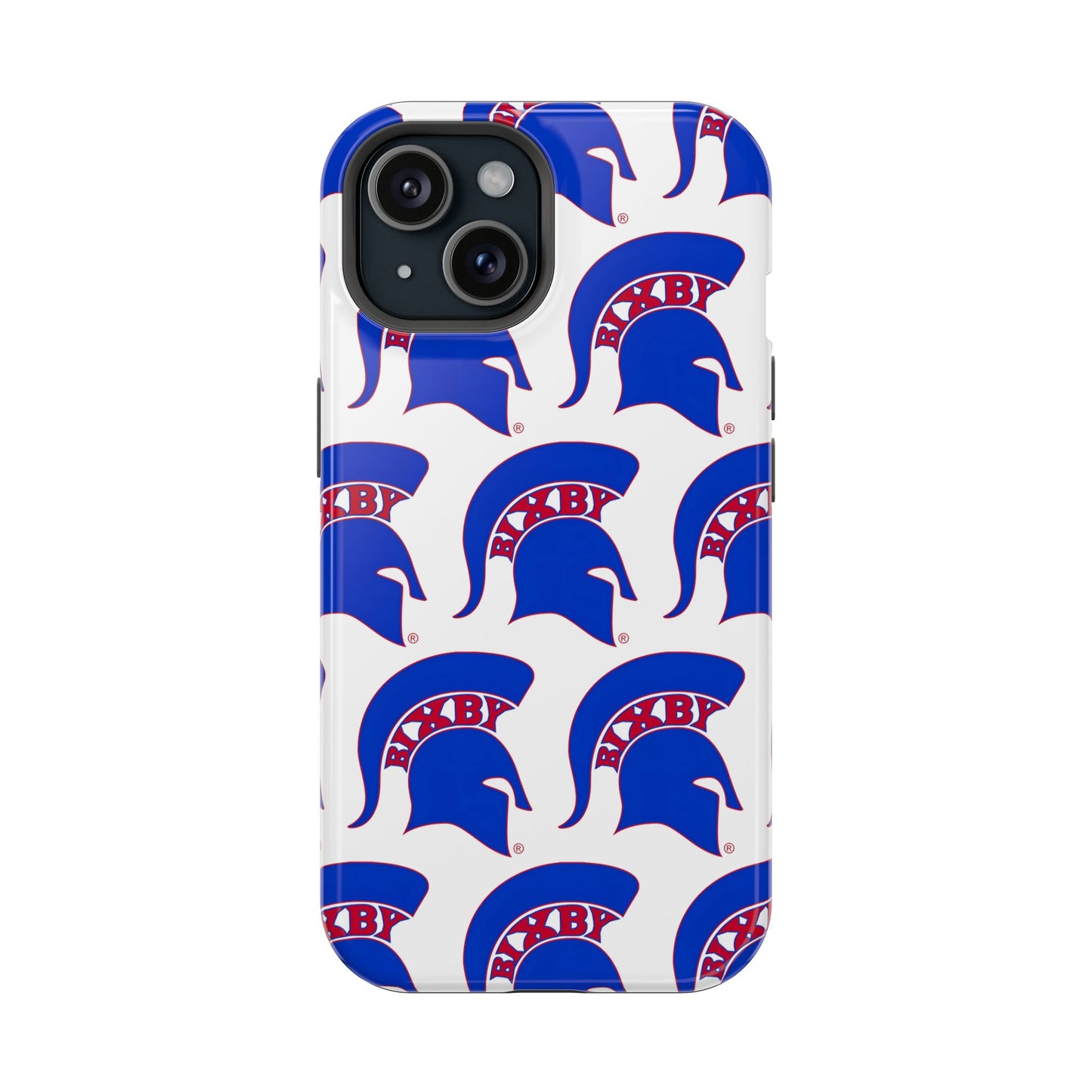 Bixby Spartan Blue Logo Impact Resistant iPhone Case