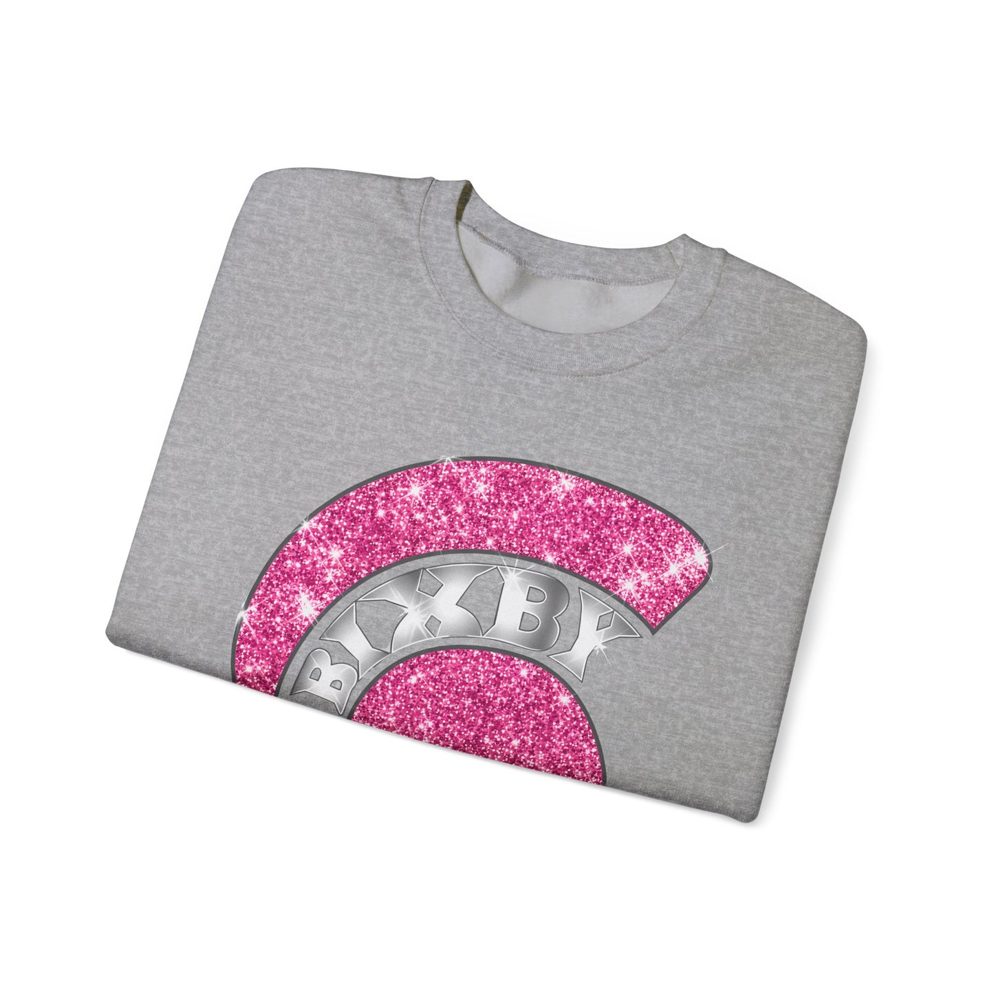 Bixby Spartan Pink Helmet Bling Gildan Sweatshirt