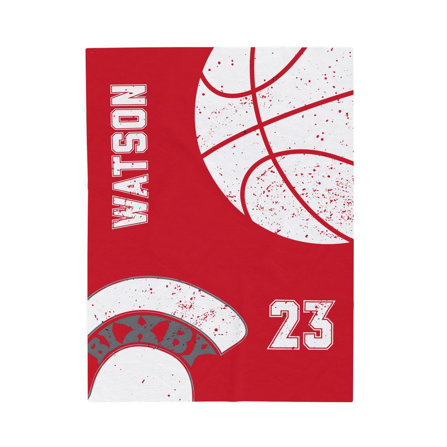 Spartan Basketball Velveteen Plush Blanket - Customized