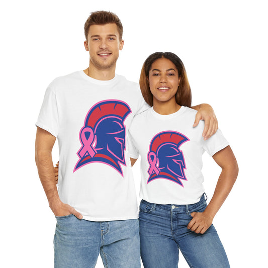 Spartan Helmet Breast Cancer Awareness Gildan Tee