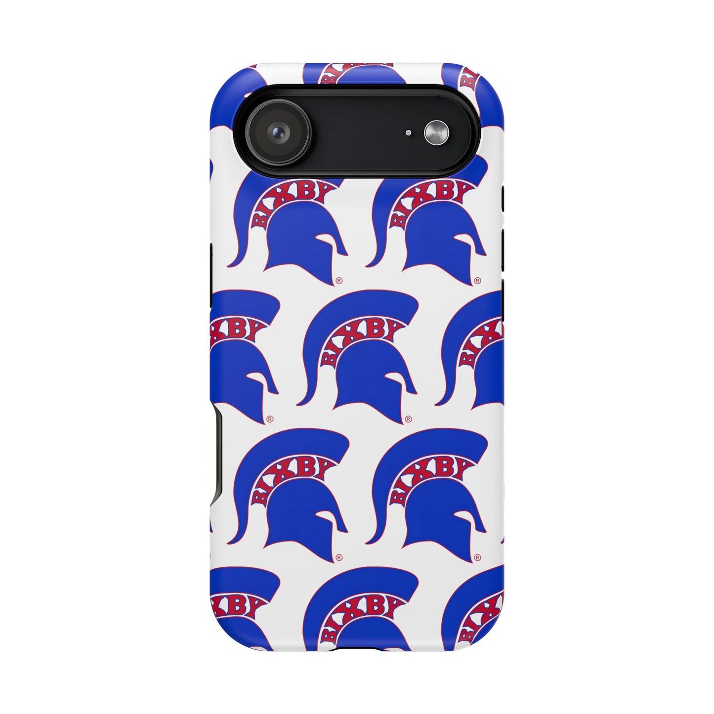Bixby Spartan Blue Logo Impact Resistant iPhone Case