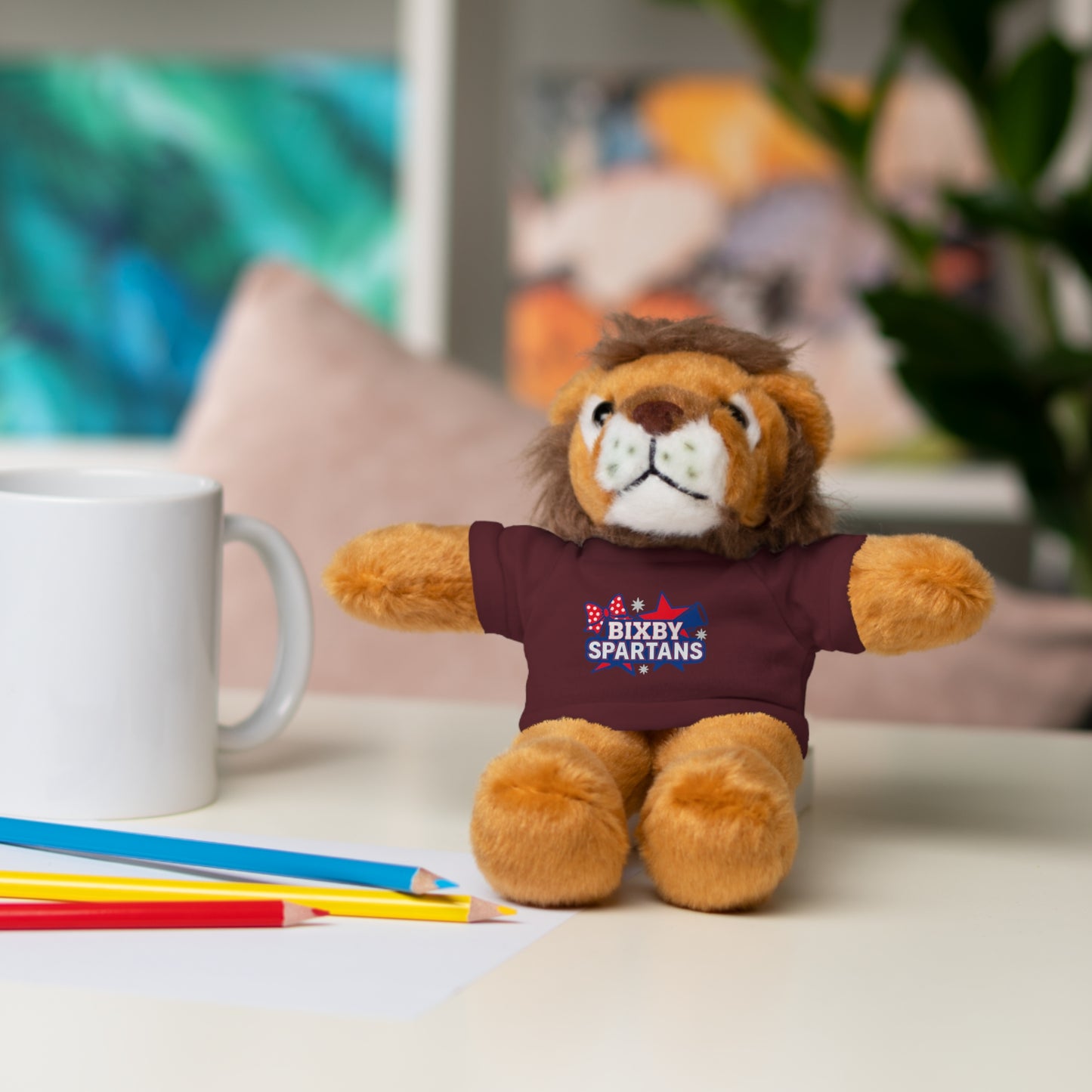 Spartan Cheer Stuffed Animal Logo