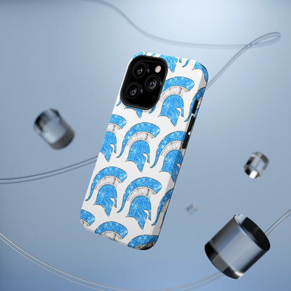 Bixby Spartan Blue Bling Logo Impact Resistant iPhone Case