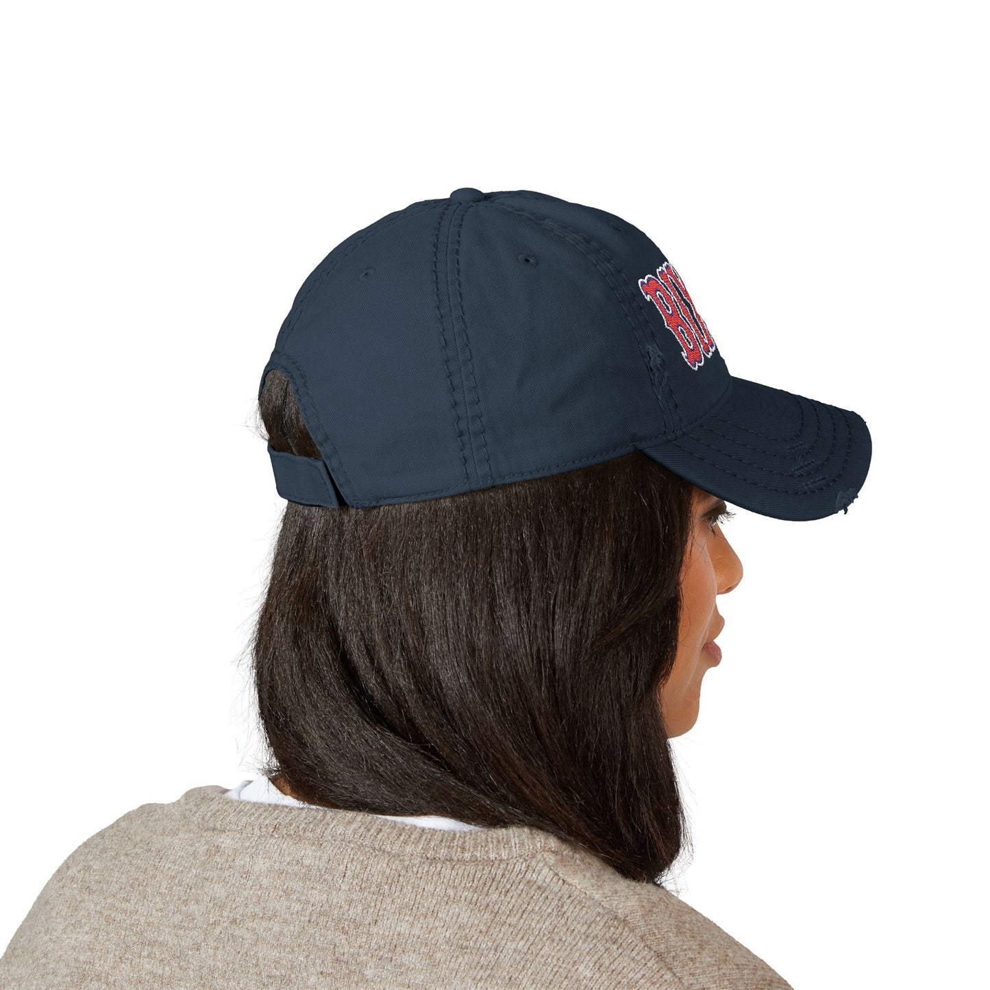 Distressed Embroidered 'BIXBY' Vintage Baseball Cap