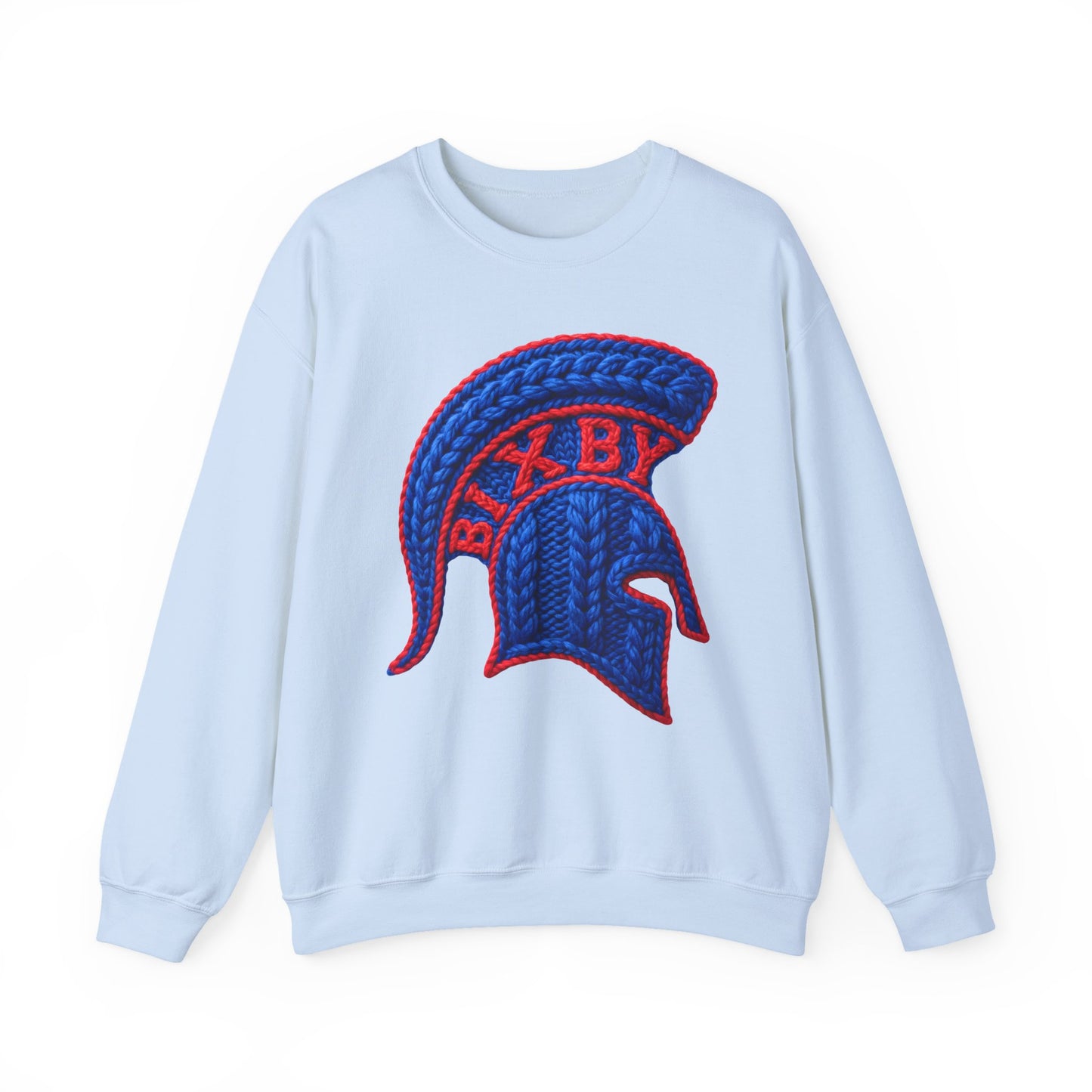 Blue Spartan Helmet BIXBY Knit-Style Printed Design