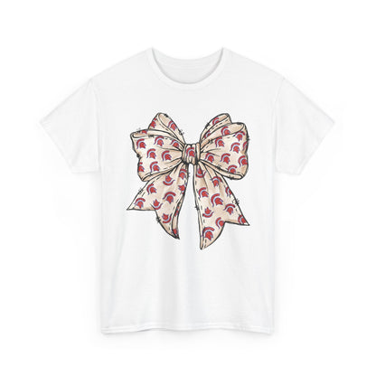 Spartan Helmet Pattered Bow Gildan Tee