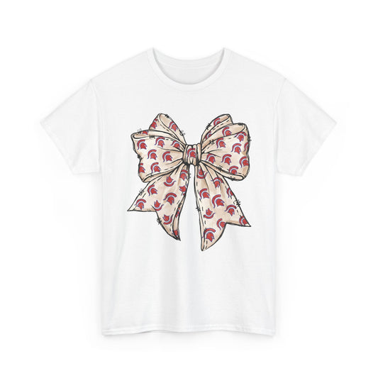 Spartan Helmet Pattered Bow Gildan Tee