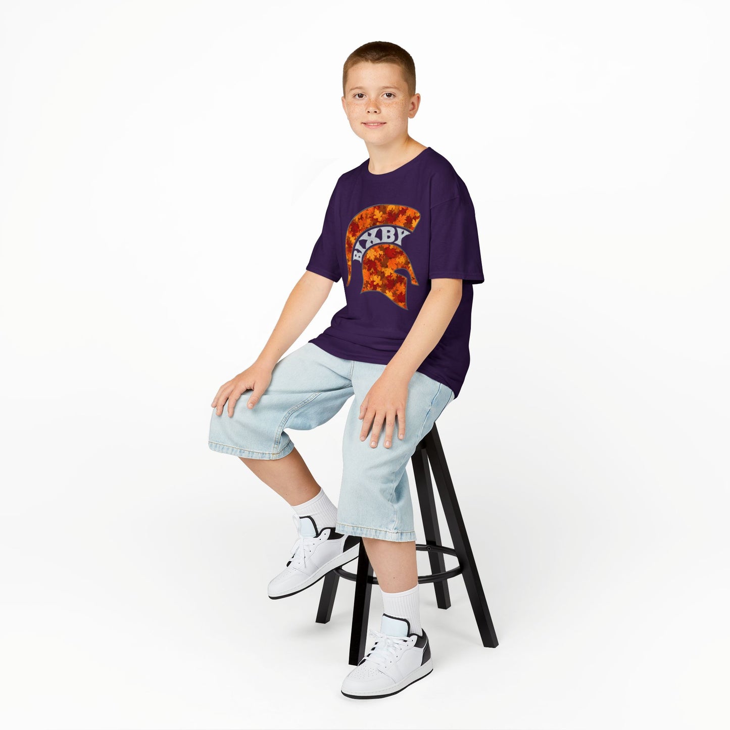Bixby Spartan Fall Helmet Youth Gildan Tee