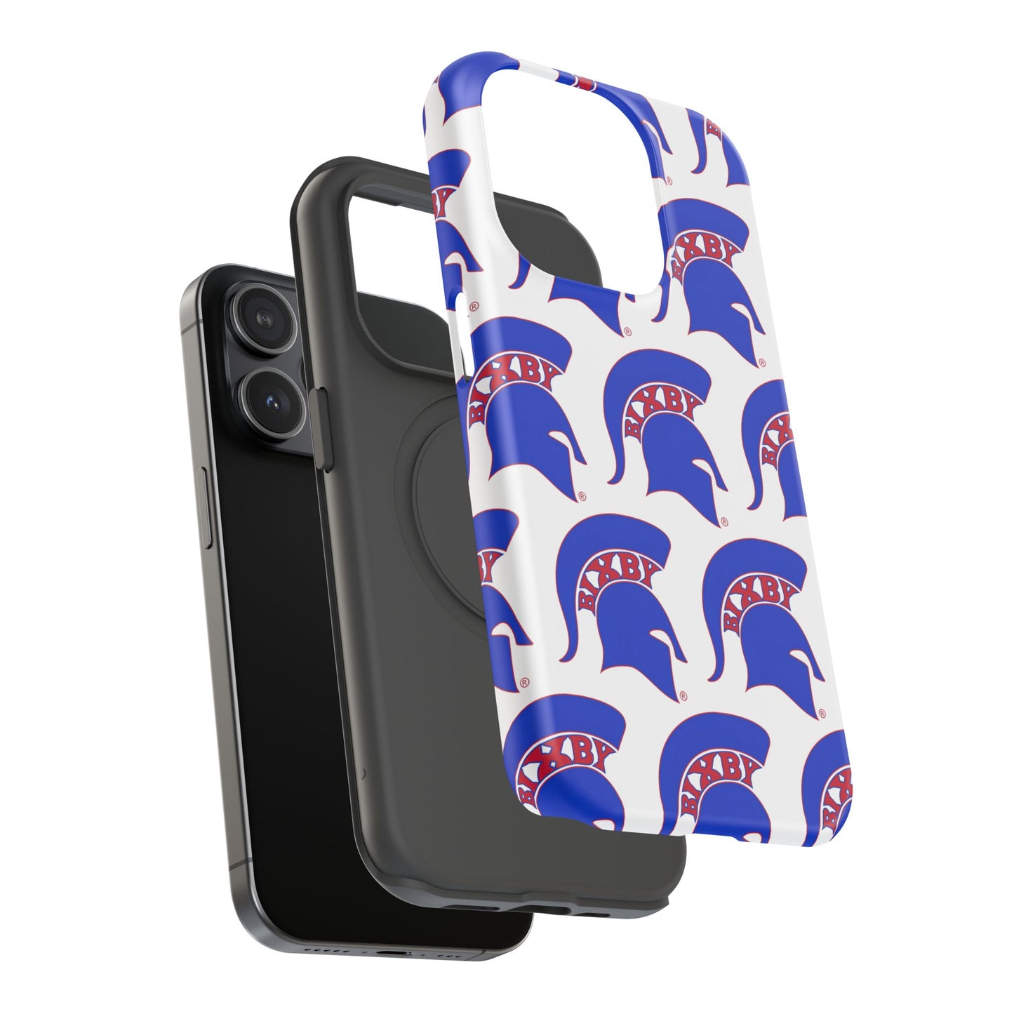 Bixby Spartan Blue Logo Impact Resistant iPhone Case