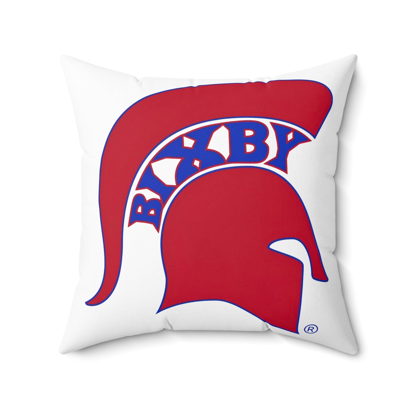 Bixby Spartans Red Logo Decorative Pillow