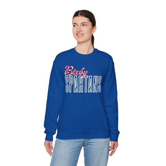 Bixby Spartans Cursive Gildan Sweatshirt