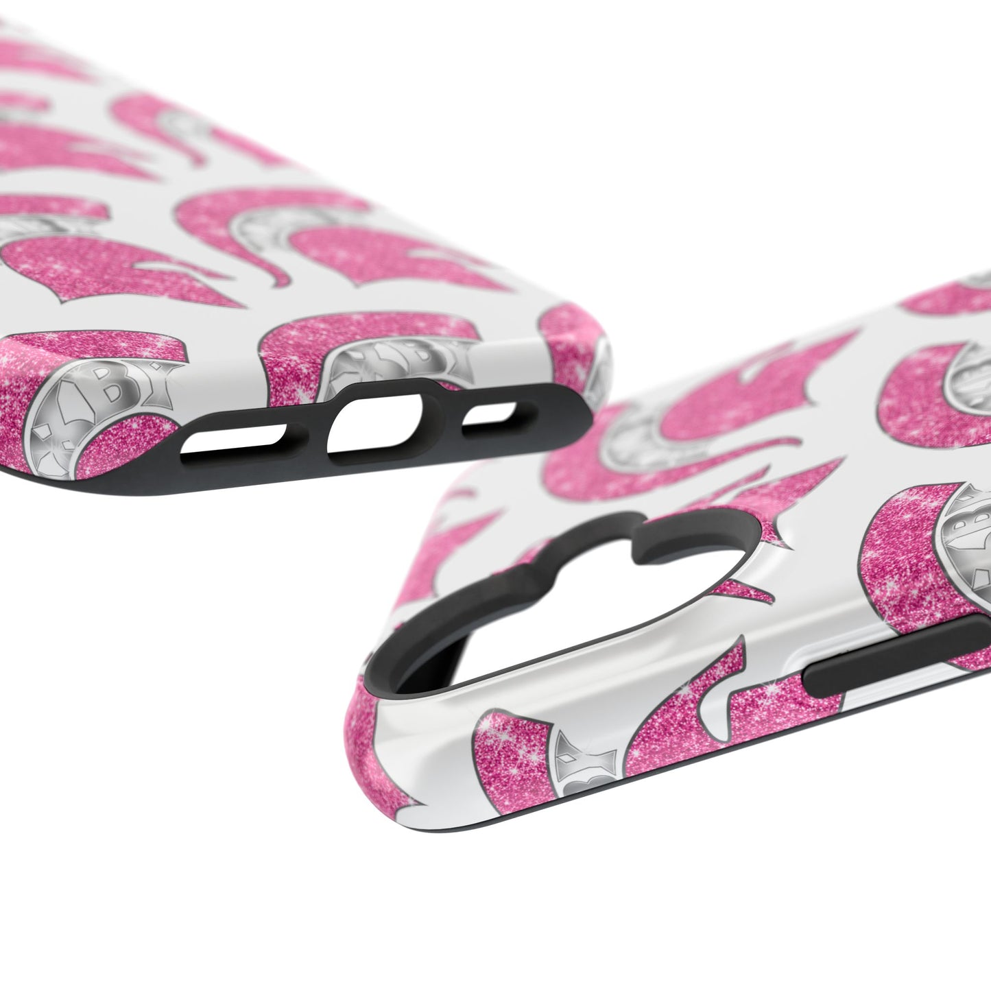 Bixby Spartan Pink Bling Logo Impact Resistant iPhone Case