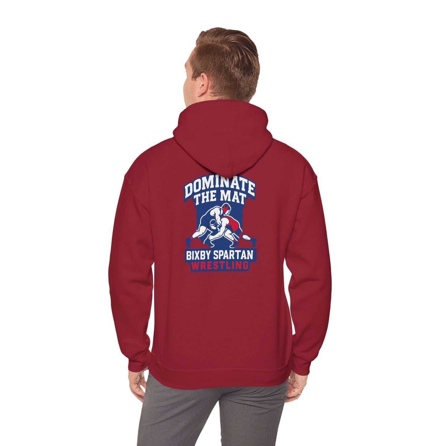 Dominate The Mat Spartan Wrestling Gildan Hoodie