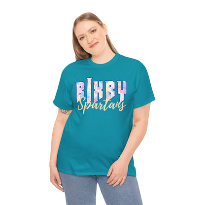 Bixby Spartans Retro Pastel Floral Print School Spirit