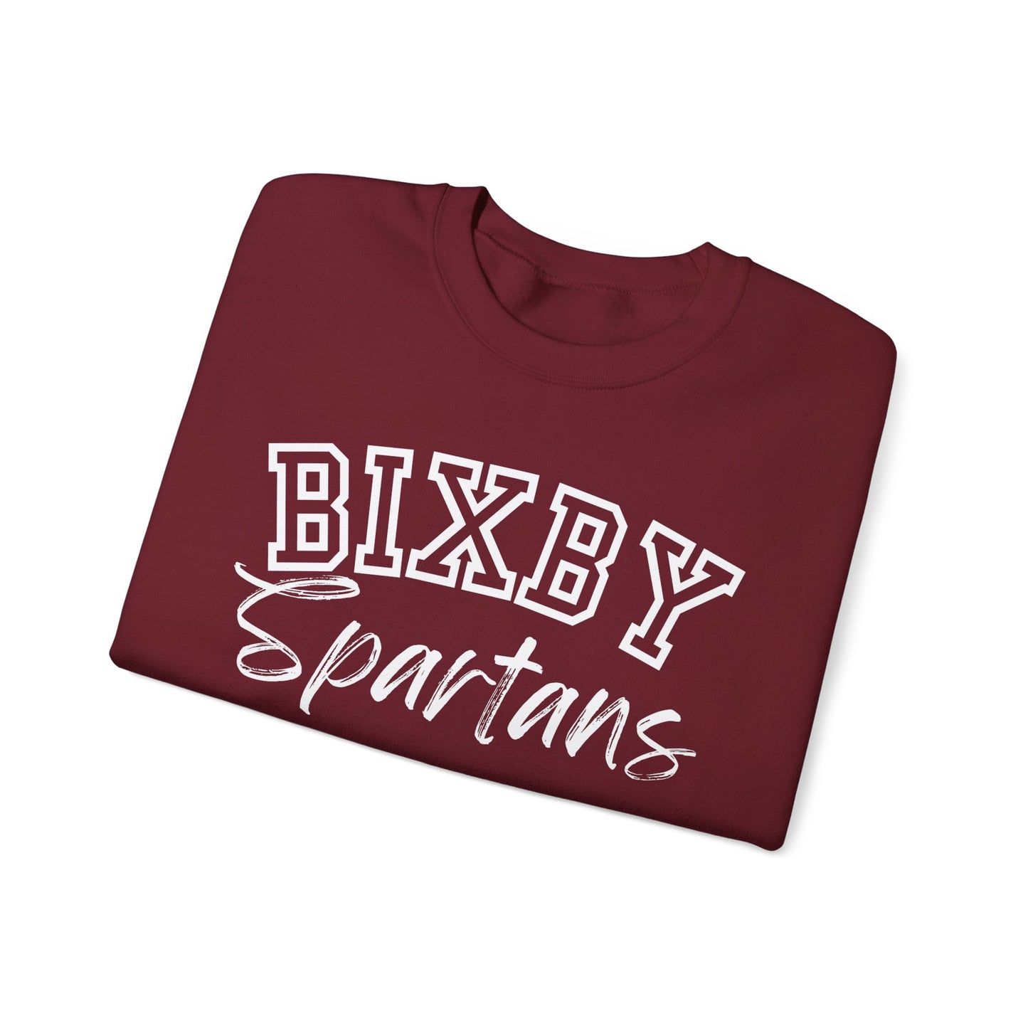 Bixby Spartans Gildan Sweatshirt with Sleeve Logo