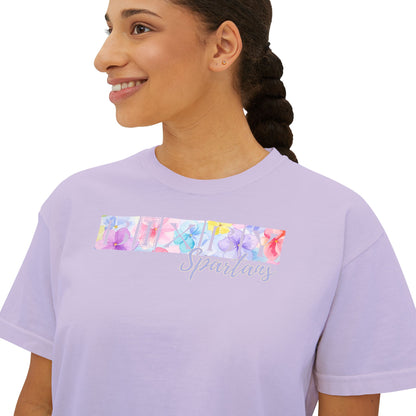 Bixby Spartans Comfort Colors Spring Pastel Boxy Tee