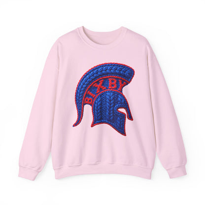 Blue Spartan Helmet BIXBY Knit-Style Printed Design