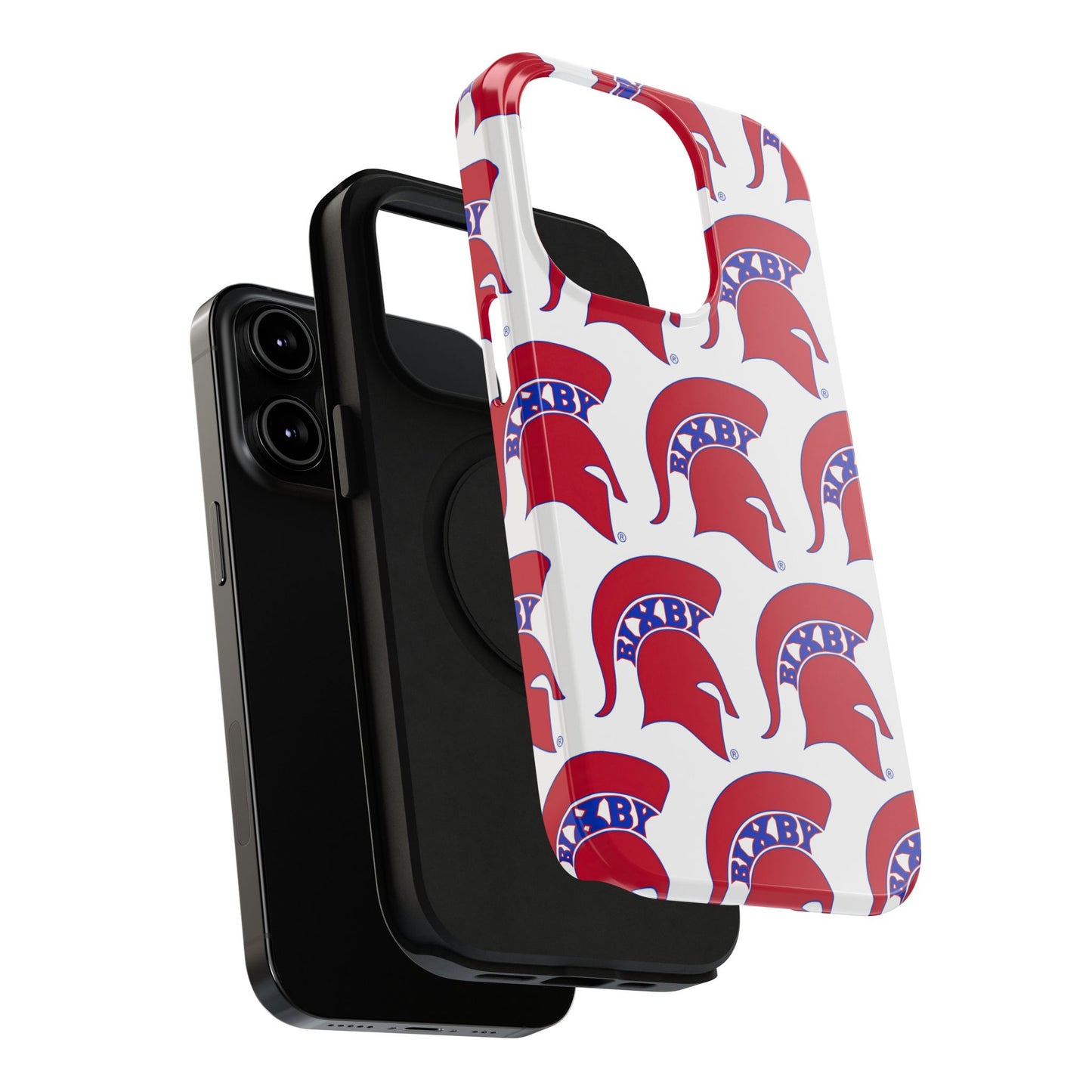 Bixby Spartan Red Logo Impact Resistant iPhone Case