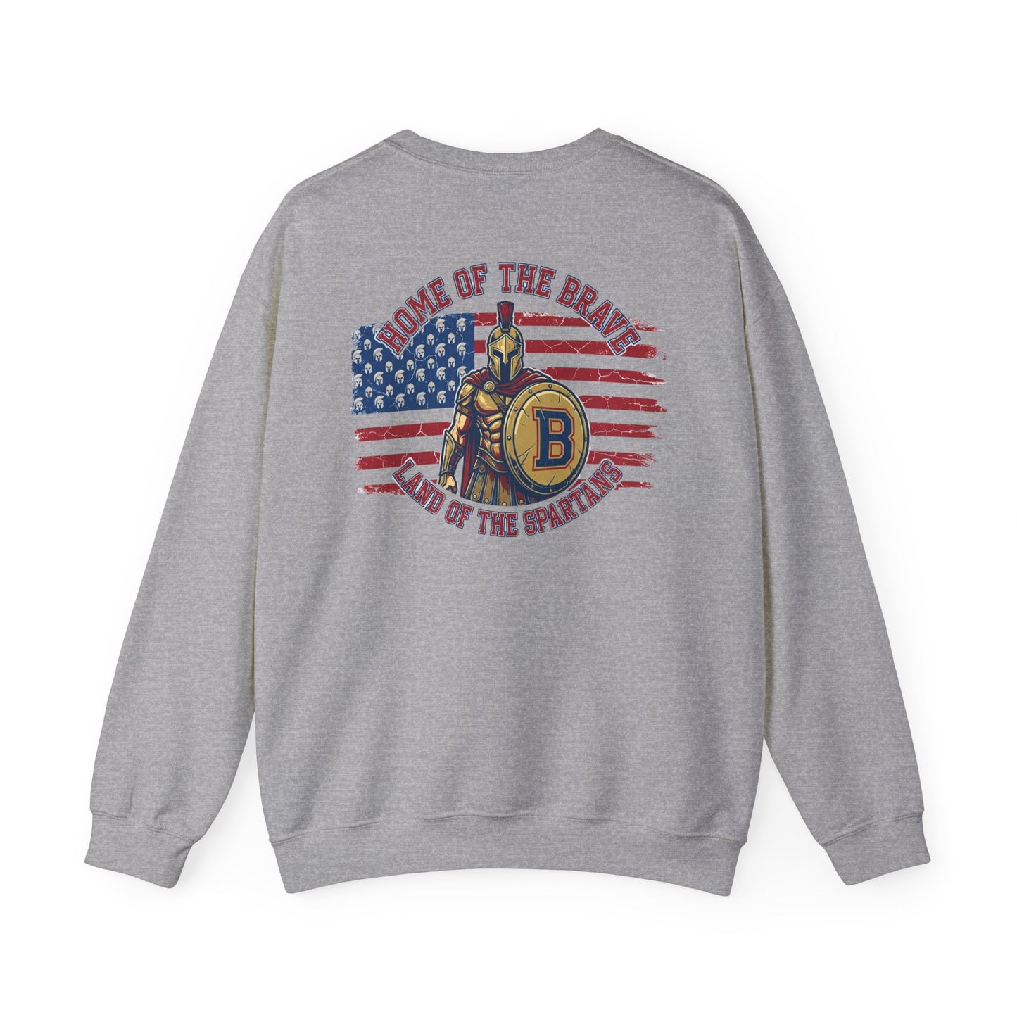 Patriotic Land of the Spartans Gildan Sweatshirt