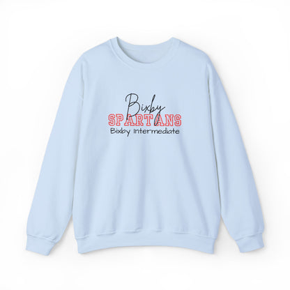 Personalized Embroidered Bixby Spartans Crewneck Sweatshirt
