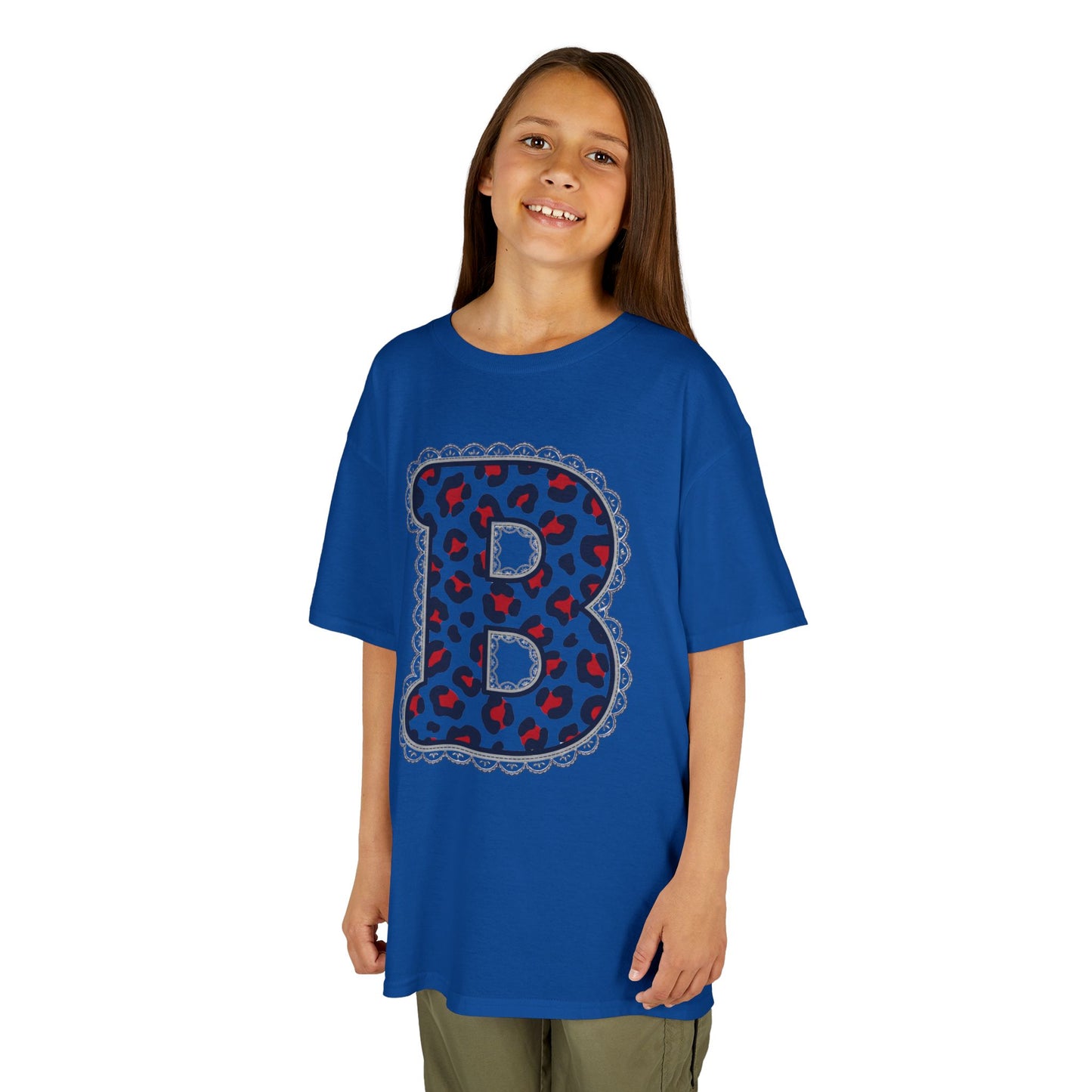 Leopard Print Letter B Gildan Shirt