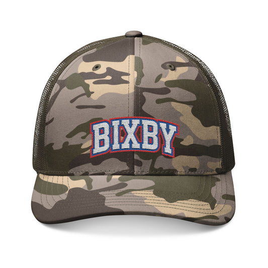 Bixby Embroidered Camouflage Trucker Hat