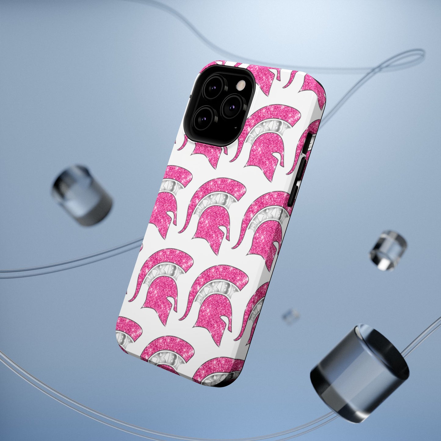 Bixby Spartan Pink Bling Logo Impact Resistant iPhone Case