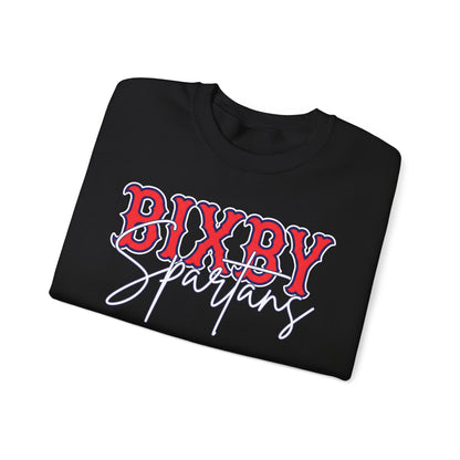 Bixby Spartans Cursive Print Gildan Sweatshirt