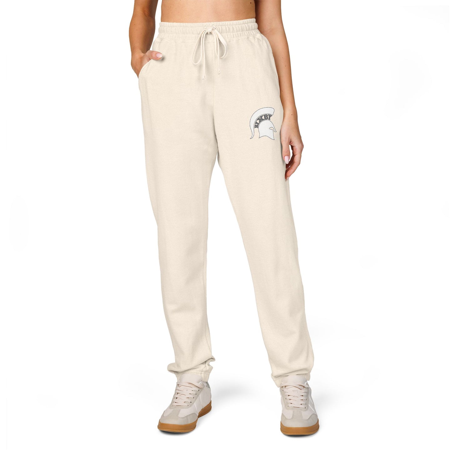 Spartan White Logo Premium Comfort Colors Sweatpants