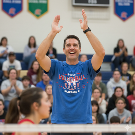 Bixby Spartan Volleyball Dad Tee
