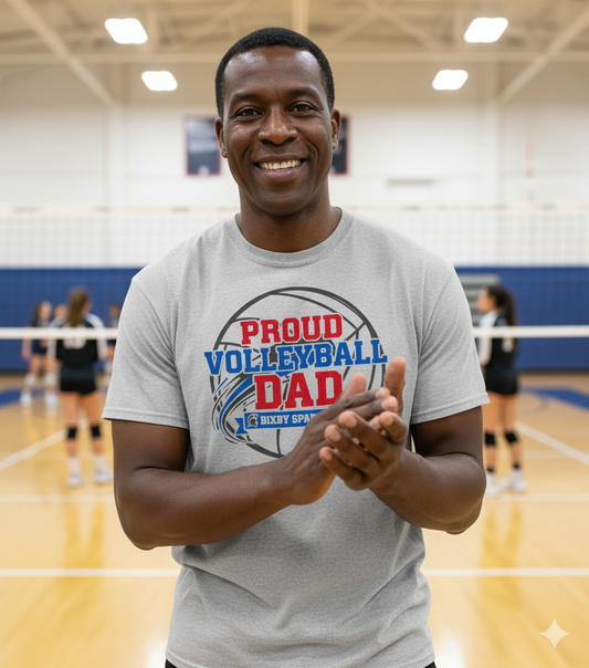 Bixby Spartan Volleyball Dad Tee