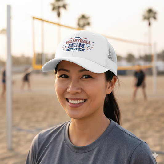 Spartan Volleyball Mom Trucker Snapback
